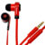 TechMate DT-5078-BK/RD EarPhone with Mic – Black/Red